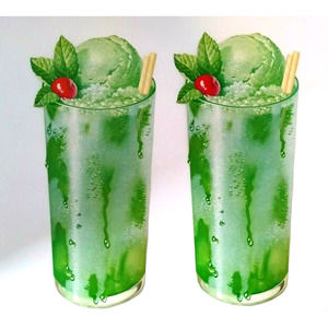 Mint Ice Cream Soda Vintage Diecuts Paper Signs Original 1950s Diners Set of 2